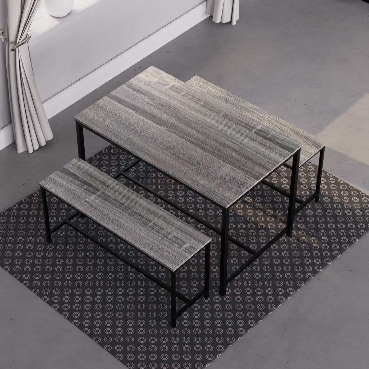 Brooklyn 4-Seater Dining Set - Grey