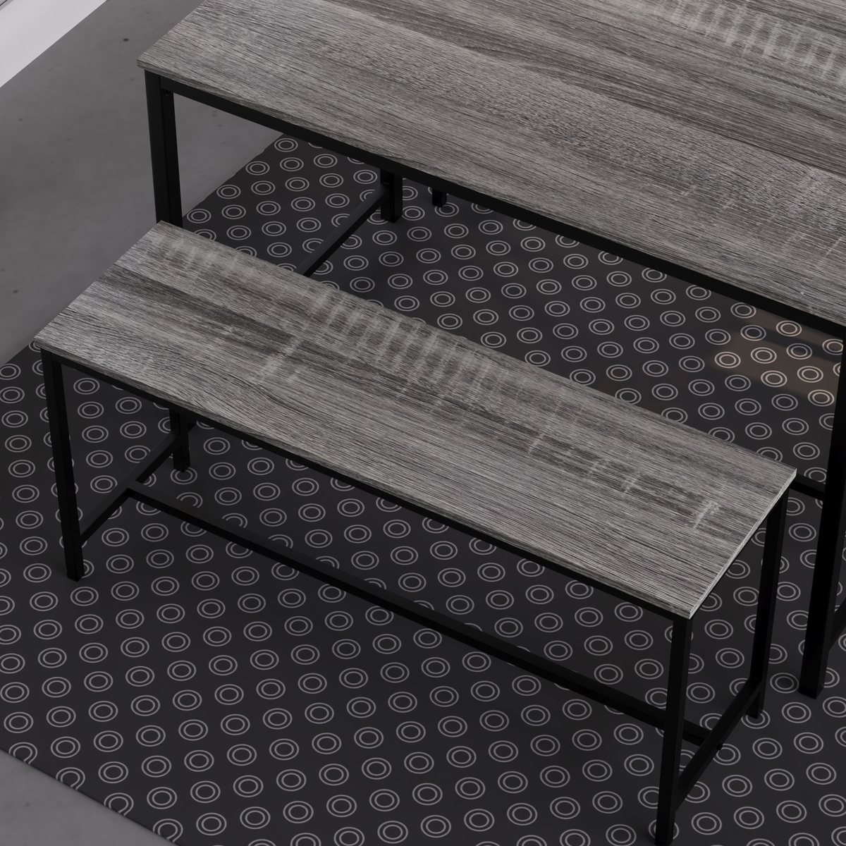 Brooklyn 4-Seater Dining Set - Grey