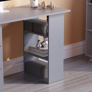 Mason 3-Drawer Computer Desk, Grey