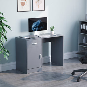 Hudson 1-Drawer 1-Door Computer Desk - Grey
