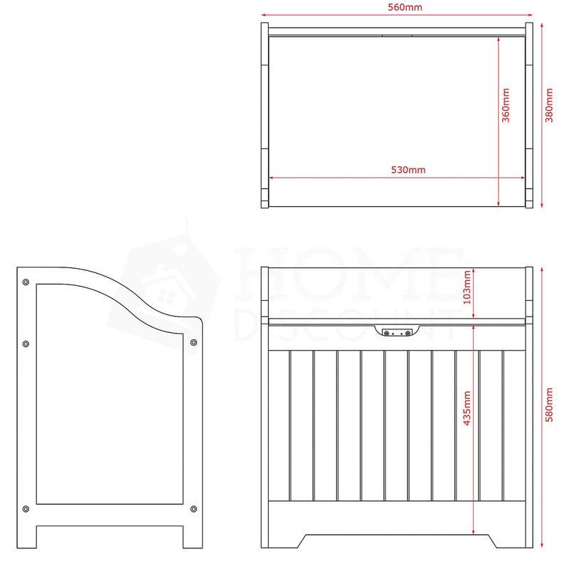 Laundry Chest, Grey (FSC 100%)