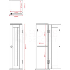 Toilet Roll Cupboard, Grey (FSC 100%)