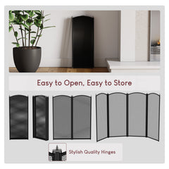 Stanton 4-Panel Fire Guard - Black