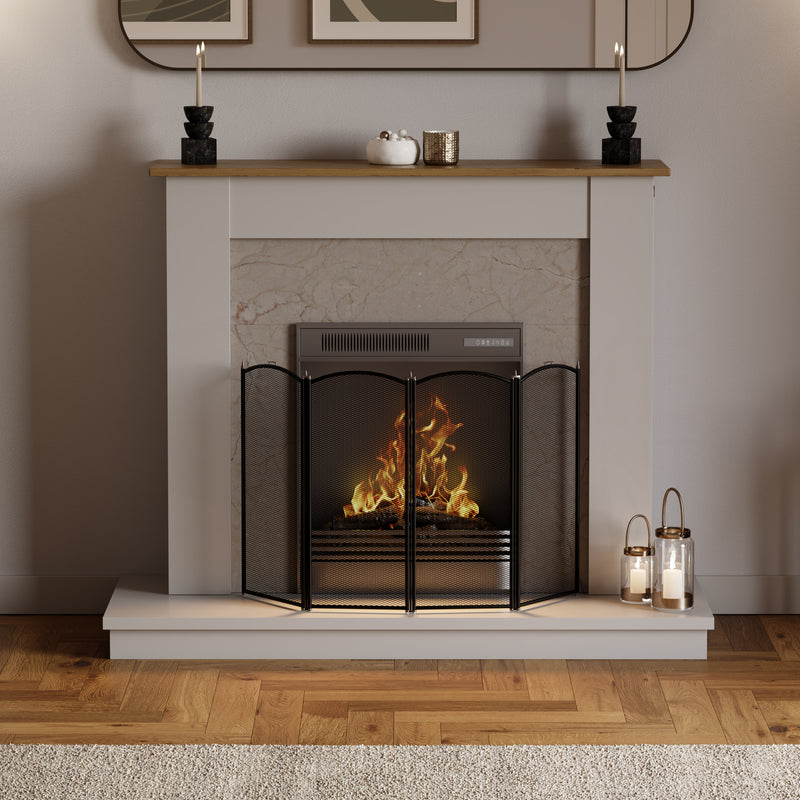Stanton 4-Panel Fire Guard - Black