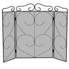 Tapton 3-Panel Fire Guard - Black