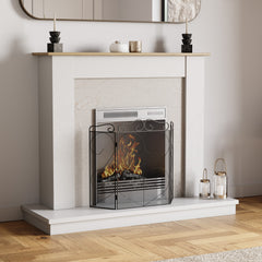 Tapton 3-Panel Fire Guard - Black