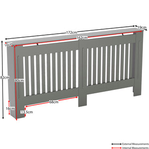 Chelsea Radiator Cover - Olive Grey, Extra Large