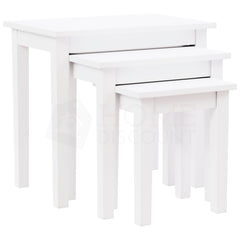 Vida Designs Yorkshire Nest of 3 Tables, White