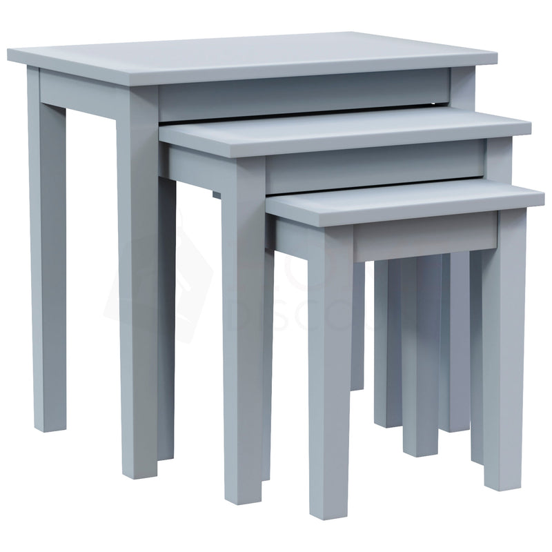 Vida Designs Yorkshire Nest of 3 Tables, Grey
