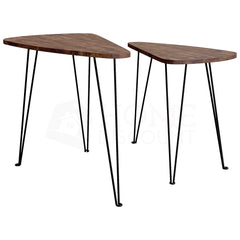 Brooklyn Nest of 2 Oval Tables - Dark Wood