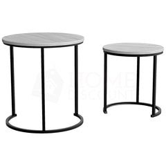 Brooklyn Nest of 2 Round Tables - Grey