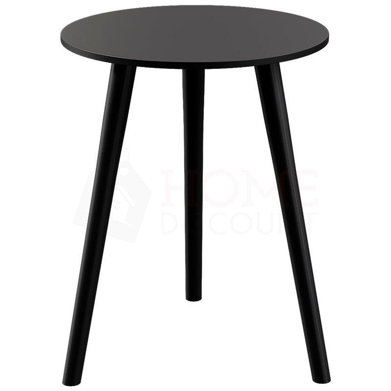 Round Side Table, Black