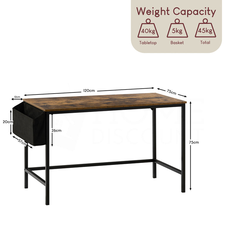 Brooklyn Large Computer Desk - Dark Wood