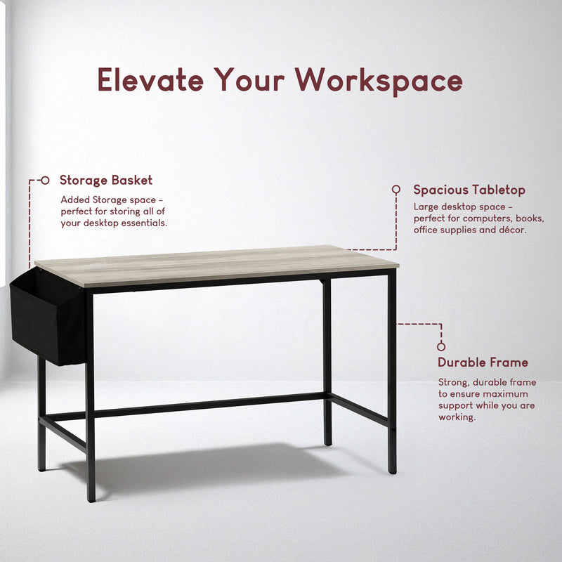 Brooklyn Large Computer Desk - Grey