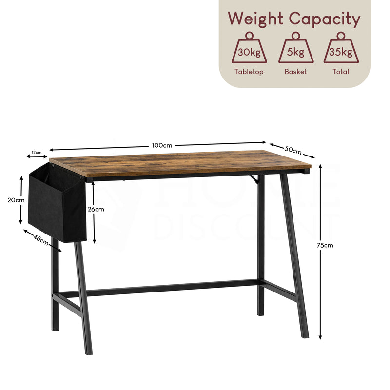 Brooklyn Small Computer Desk - Dark Wood