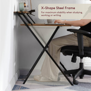 Brooklyn Foldable Computer Desk - Dark Wood