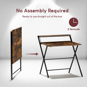 Brooklyn Foldable Computer Desk - Dark Wood