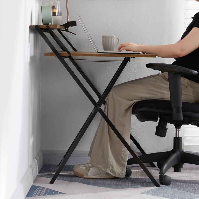 Brooklyn Foldable Computer Desk - Dark Wood