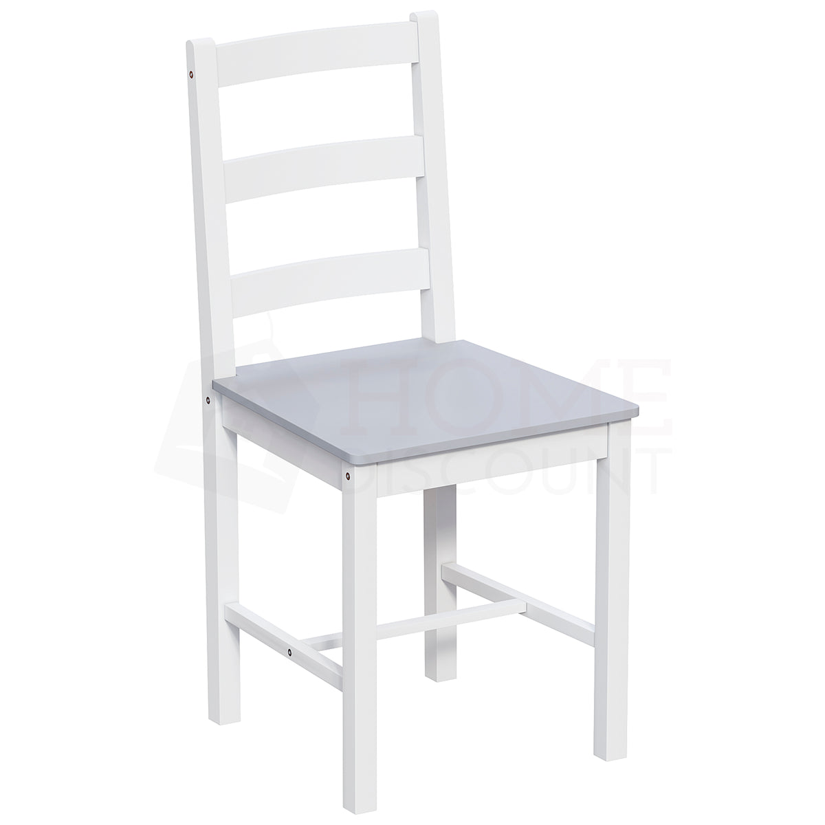 Yorkshire 4-Seater Dining Set - White & Grey