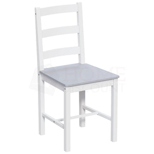 Yorkshire 4-Seater Dining Set - White & Grey