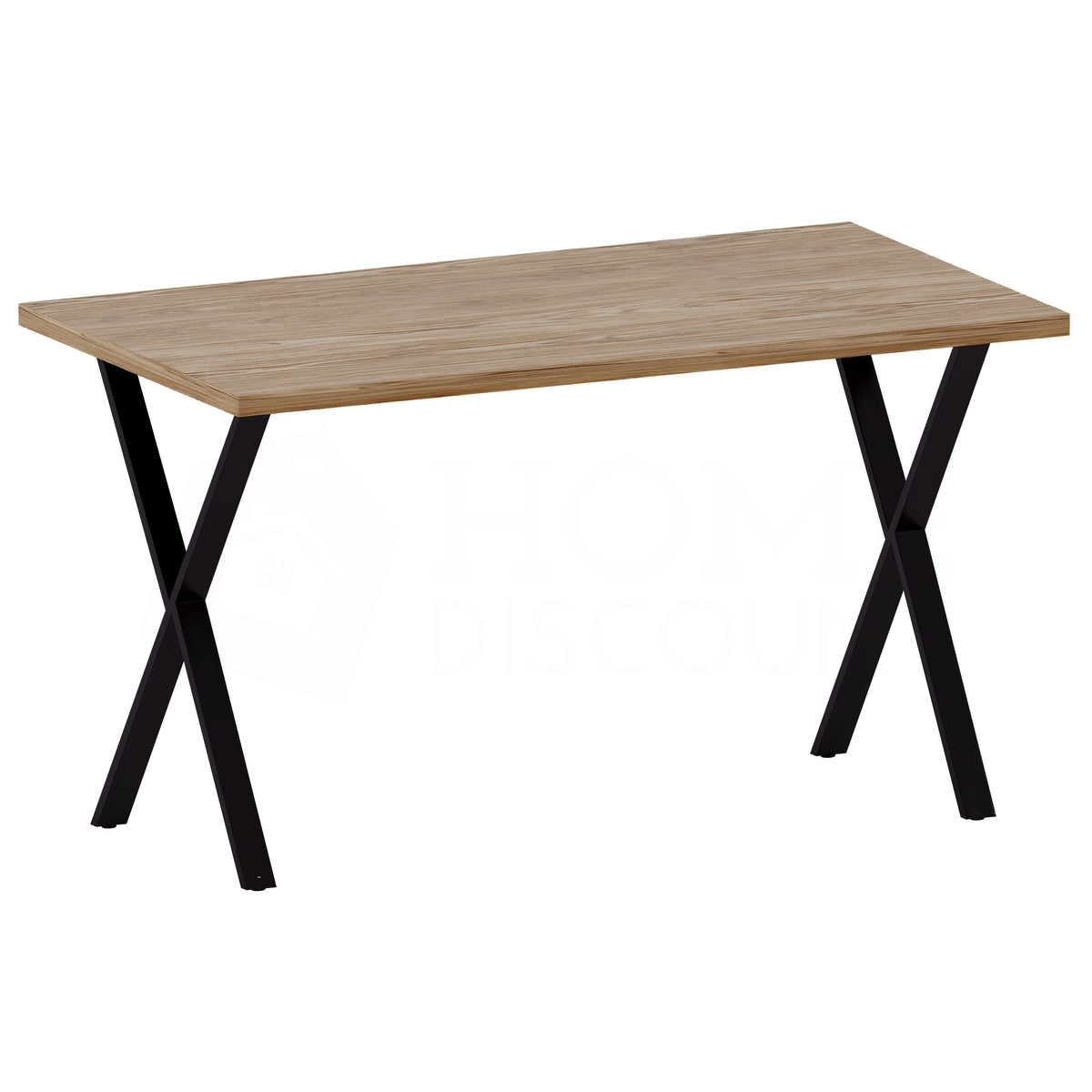4-Seater Dining Table With X Shape Legs, Oak