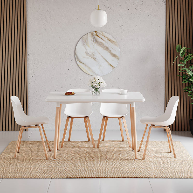 Batley 4-Seater Square Dining Table - White