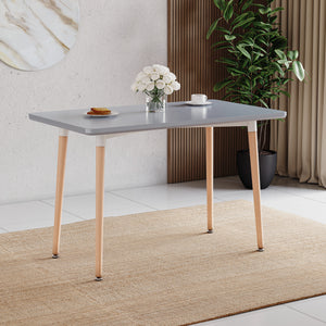 Batley 4-Seater Square Dining Table - Grey