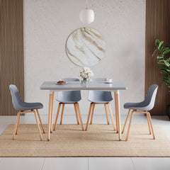 Batley 4-Seater Square Dining Table - Grey