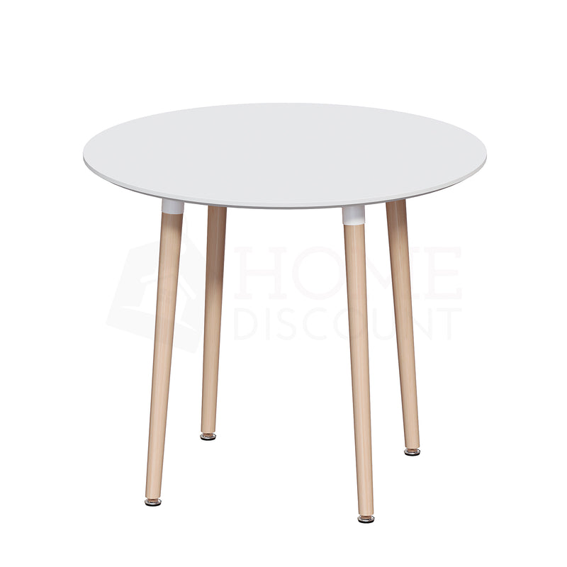 Batley 4 Seater Round Dining Table, White