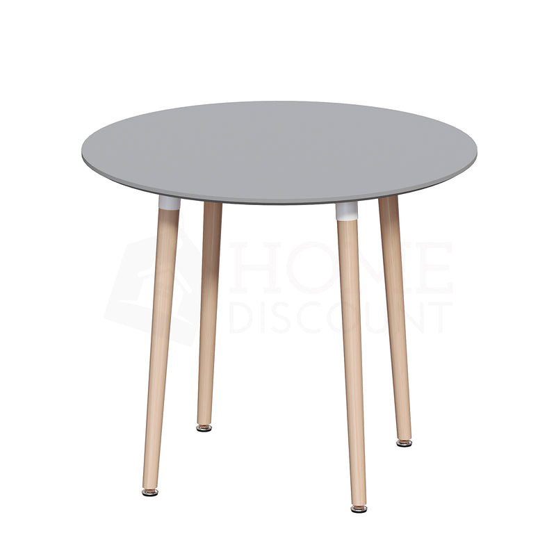 Batley 4 Seater Round Dining Table, Grey
