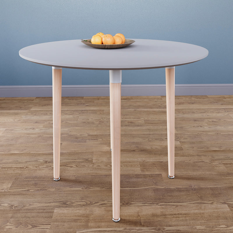 Batley 4 Seater Round Dining Table, Grey