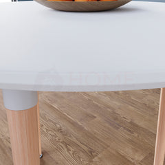 Batley 3 Seater Round Dining Table, White