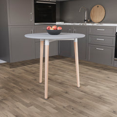 Batley 3 Seater Round Dining Table, Grey