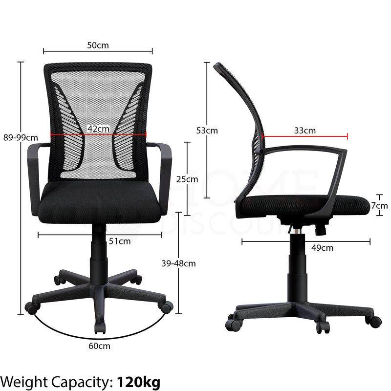 Airdrie Office Mesh Chair, Black