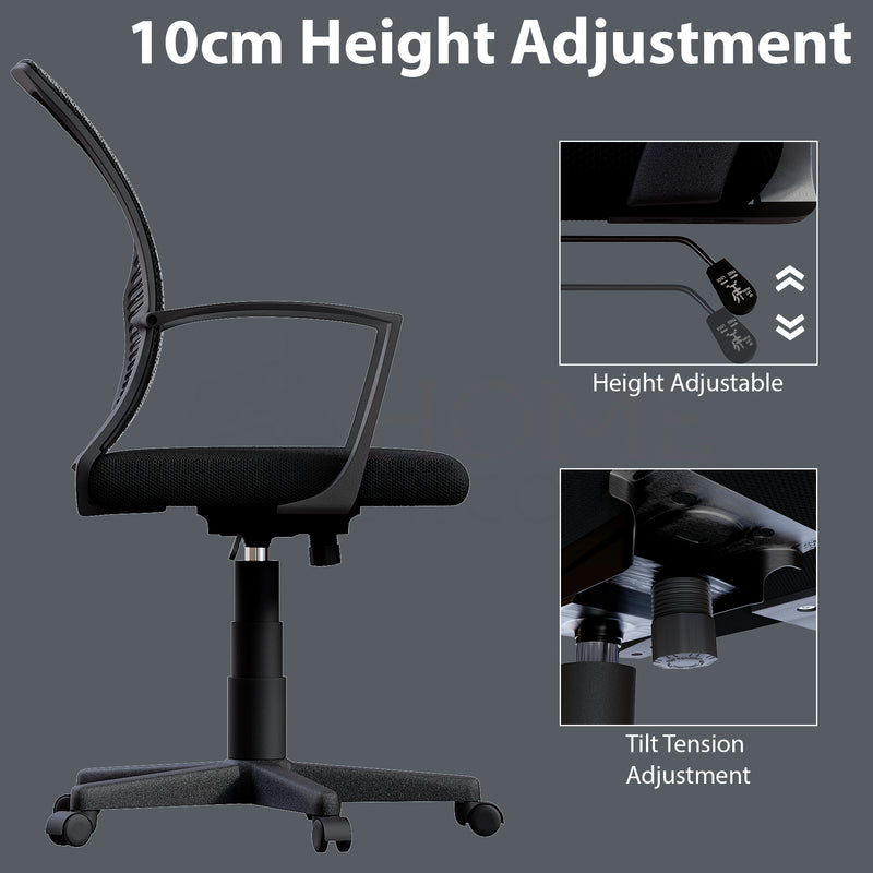 Vida Designs Airdrie Office Mesh Chair, Black