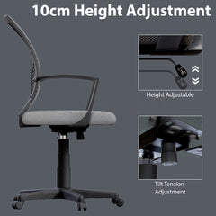 Vida Designs Airdrie Office Mesh Chair, Grey