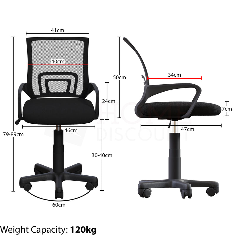 Vida Designs Airsdale Office Mesh Chair, Black