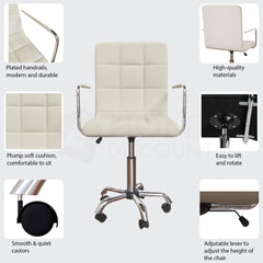 Vida Designs Calbo Office Chair, Beige