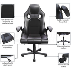 Coma Racing Gaming Chair, Black