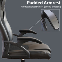 Vida Designs Coma Racing Gaming Chair, Grey