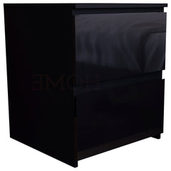 Glinton 2-Drawer Bedside Chest - Black (FSC 100%)