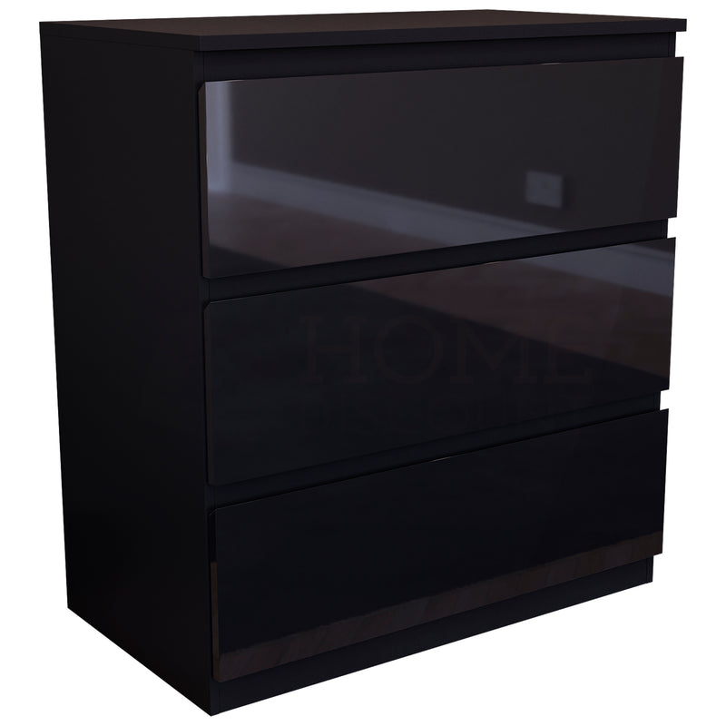 Glinton 3-Drawer Chest - Black (FSC 100%)