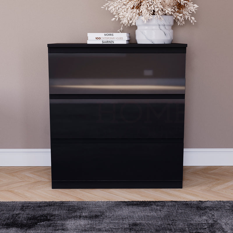 Glinton 3-Drawer Chest - Black (FSC 100%)