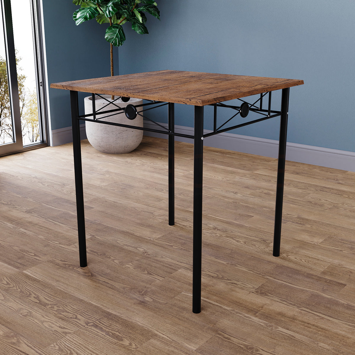 Roslyn 2-Seater Dining Set - Dark Wood