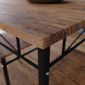 Roslyn 2-Seater Dining Set - Dark Wood