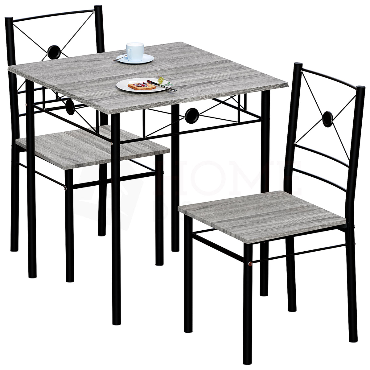 Roslyn 2-Seater Dining Set - Grey
