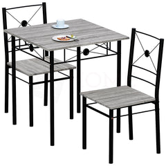 Roslyn 2 Seater Dining Set, Grey