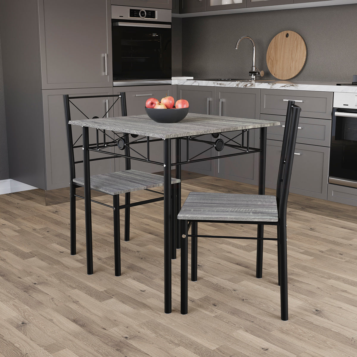 Roslyn 2-Seater Dining Set - Grey