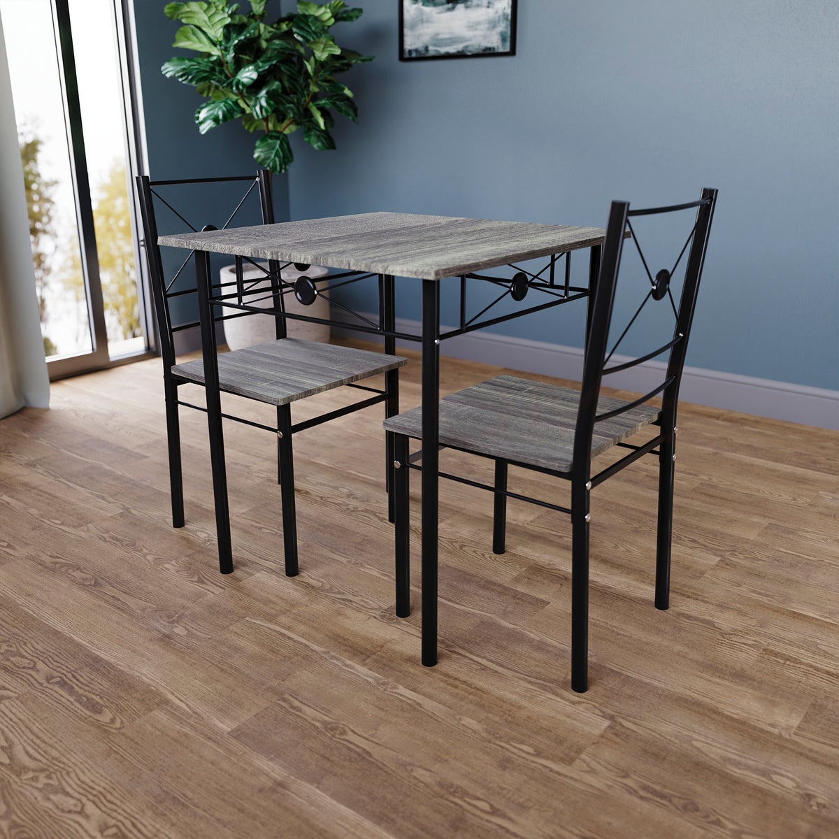 Roslyn 2-Seater Dining Set - Grey