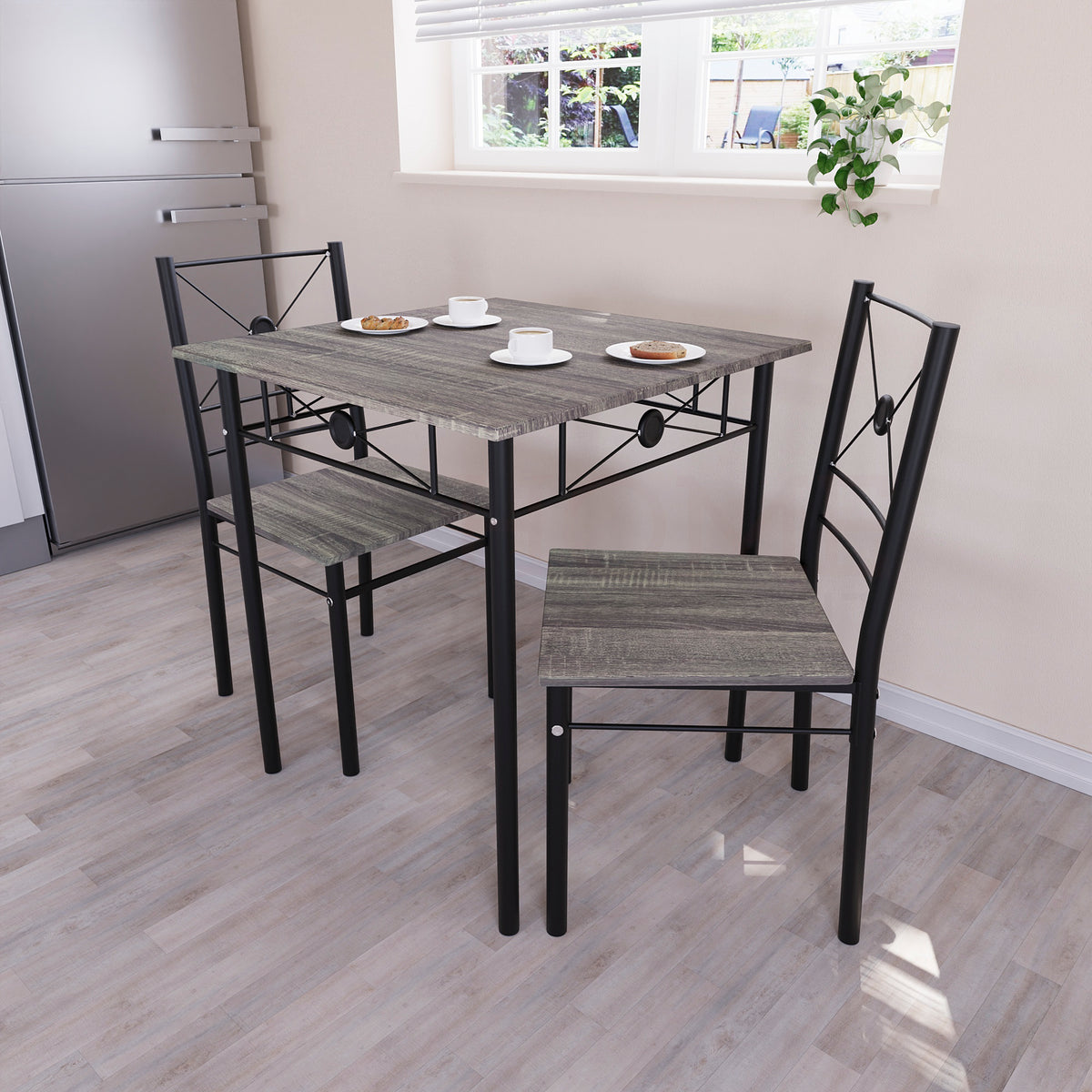 Roslyn 2-Seater Dining Set - Grey